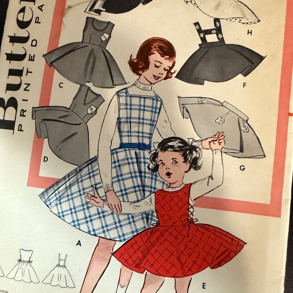 Butterick 9164 Jumper & Circle Skirt Wardrobe, Neckline Variations Sz 4, Vintage - Picture 6 of 6